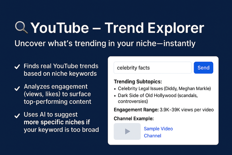 AI Youtube trend explorer workflow